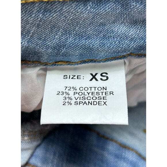 Womens Distressed Denim Shorts XS Blue - Picture 3 of 6